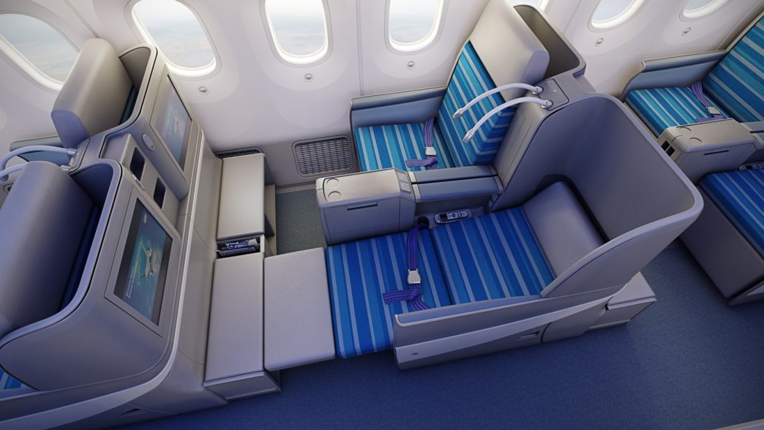 Molti Boeing 787 Dreamliner di classe business