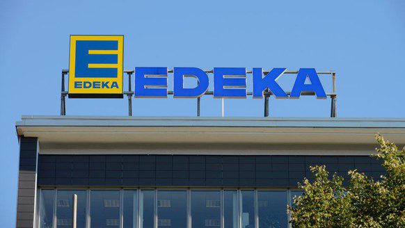 Edeka, Brückenstraße, Chemnitz, Sassonia, Germania (Foto di Schöning/Ulstein Bild tramite Getty Images)