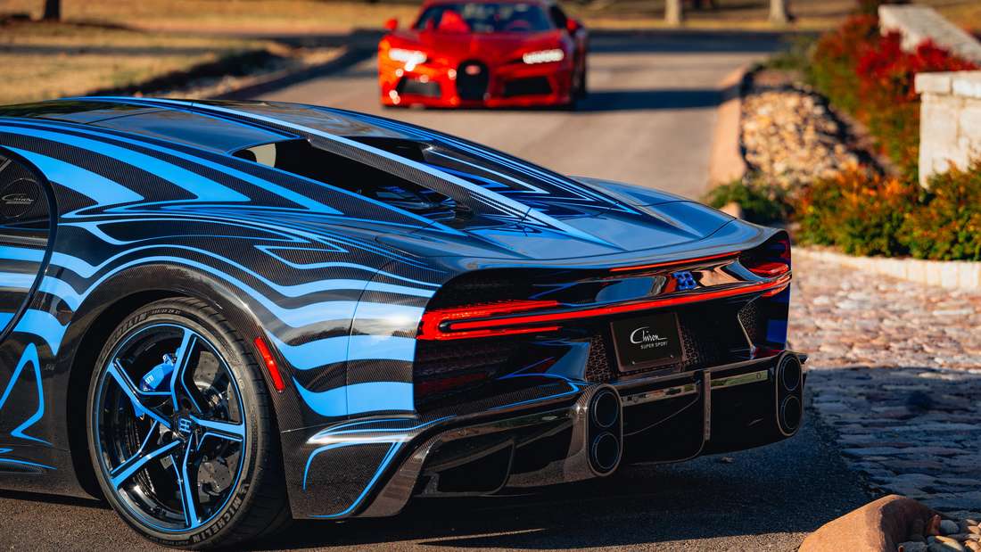 Bugatti Chiron Super Sport dipinta a mano