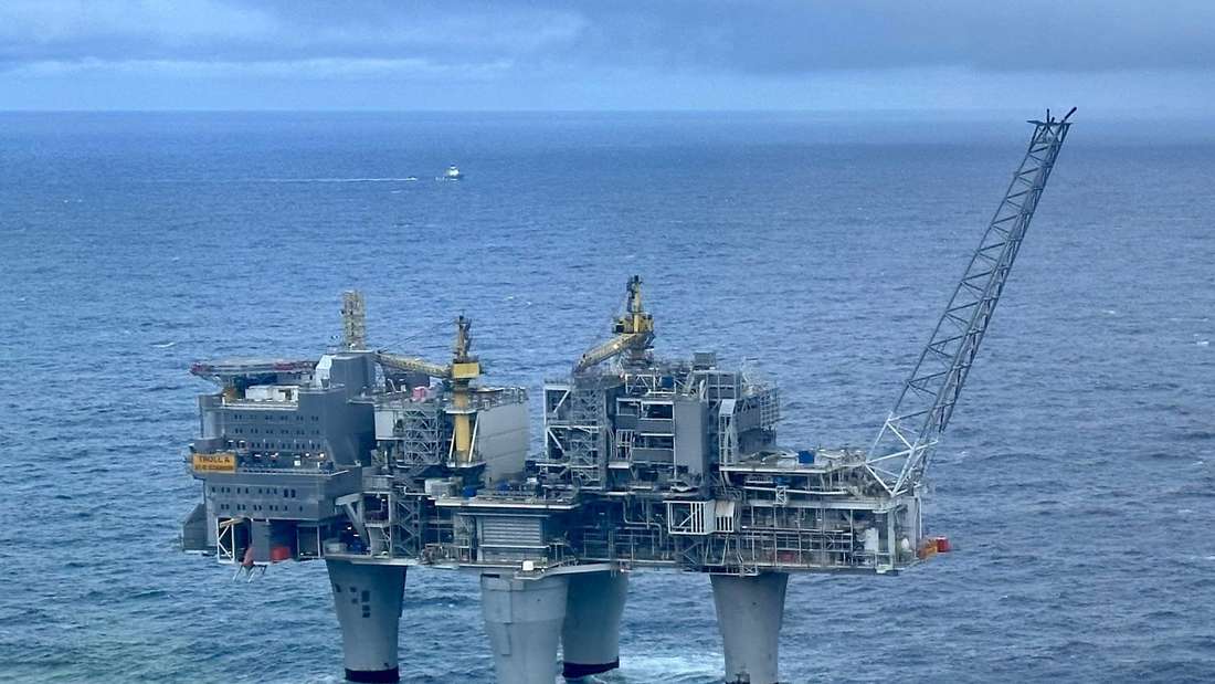 Più gas dalla Norvegia alla Germania: la piattaforma di produzione di gas Troll al largo della costa norvegese occidentale.  La società energetica statale tedesca Sefe e il gruppo norvegese Equinor hanno concordato di fornire più gas.  Foto d'archivio: Stephen Trumpf/DPA