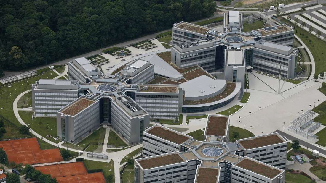 Una veduta aerea della sede centrale di SAP a Walldorf, nel Baden-Württemberg. 