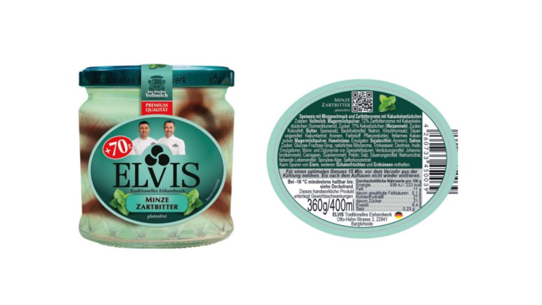 Gelato fondente alla menta del produttore Elvis Eishandwerk.