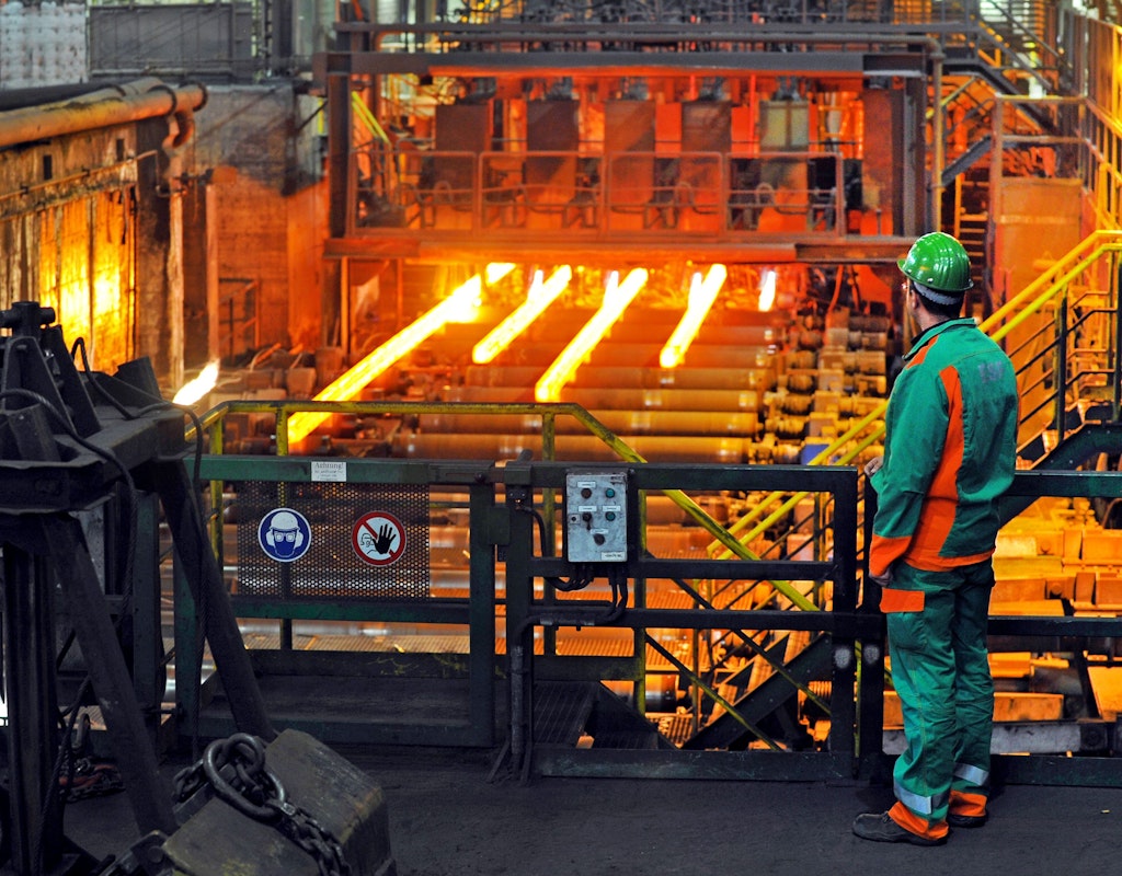 All'improvviso, un'azienda siderurgica nella Germania dell'Est interruppe la produzione